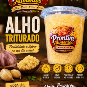 Pote de alho triturado 350Gramas